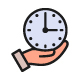 Set Of Time Management Color Icons. Pack Of 64x64 Pixel Icons