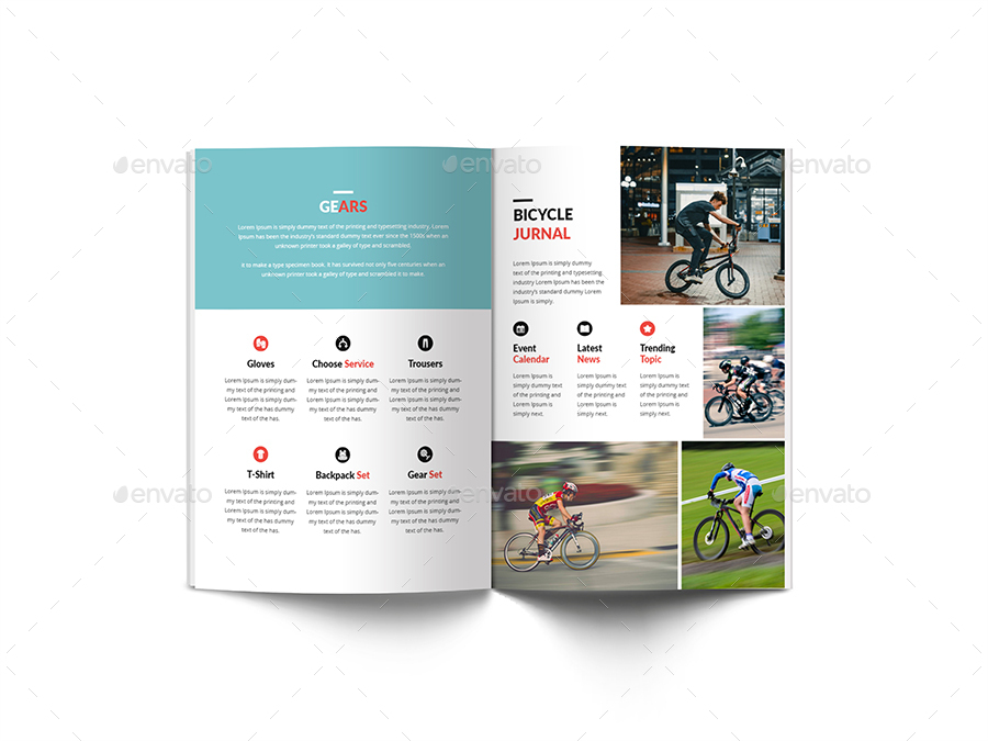 Bicycle A4 Brochure Template, Print Templates 