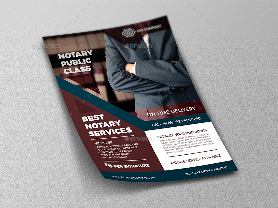 Notary Services Flyer Template Print Templates GraphicRiver