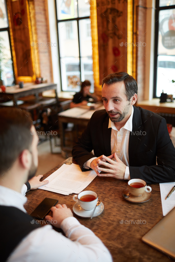 Business Meeting in Luxury Restaurant