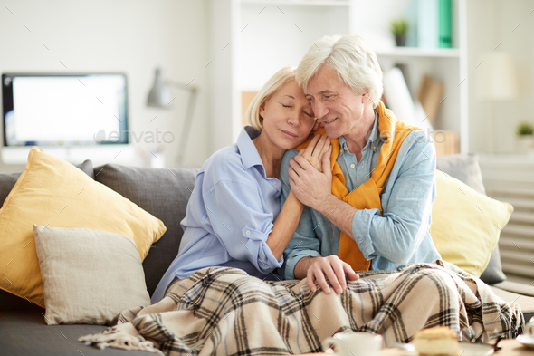 Caring Senior Couple Embracing