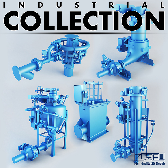 Industrial pumps collection - 3Docean 24891261