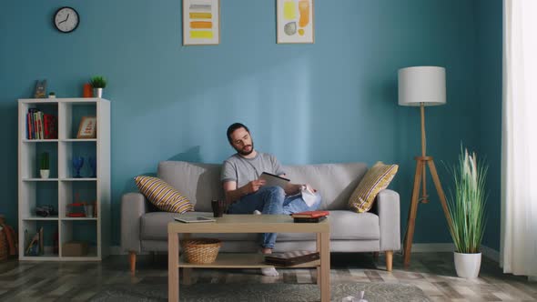 Man Is Trying To Relieve Stress By Drawing alt