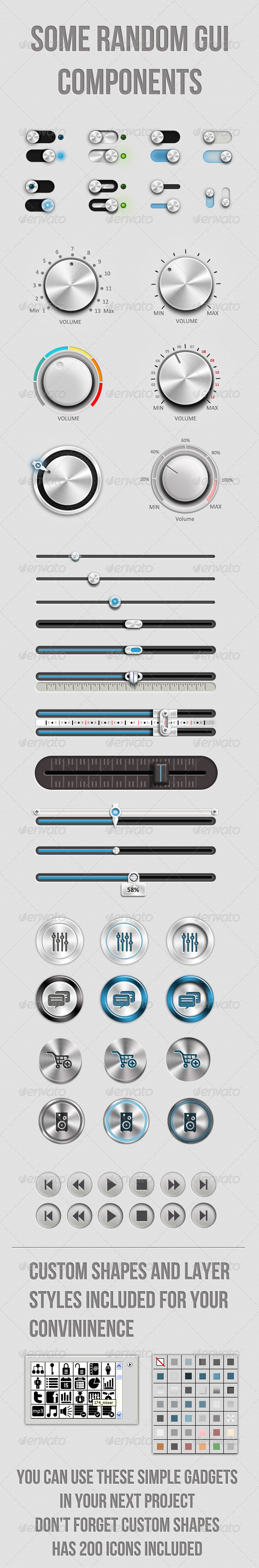 Random GUI Components For Your Own Project - User Interfaces Web Elements