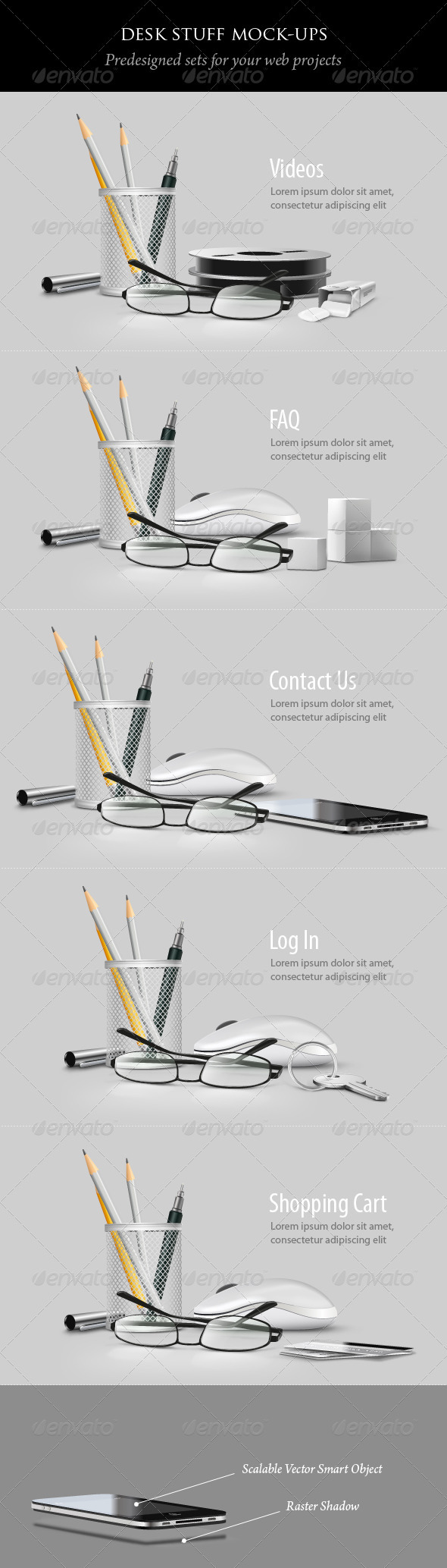 Desk Stuff - Miscellaneous Product Mock-Ups