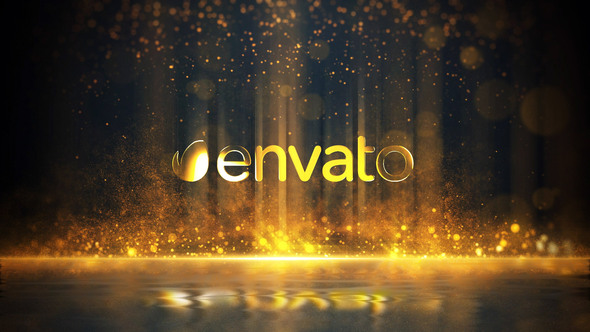 Golden Particles Glitter - VideoHive 24895583