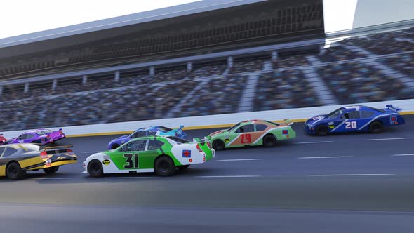 Generic race. Panning shot showing high speed racing cars during a competition alt
