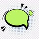 Green Comic Burst Bubble Call Out Text Popup Animation