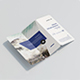 Tri-Fold DL Brochure with rounded corner mock- up
