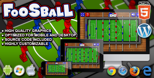 Foosball - HTML5 - CodeCanyon 19814268