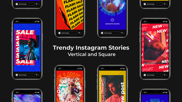 Trendy Instagram Stories | Vertical and Square