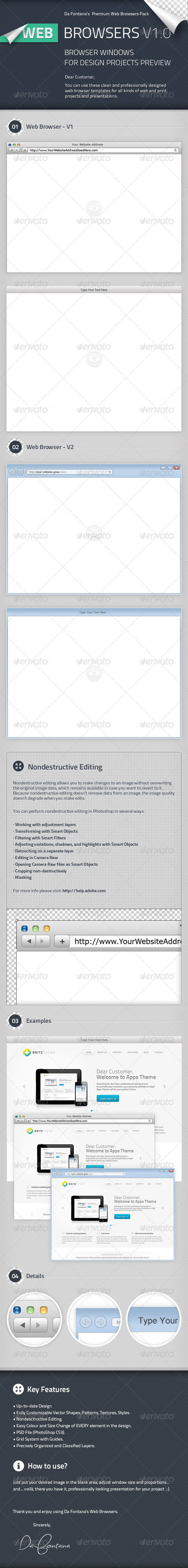 Web Browser Templates - Decorative Graphics