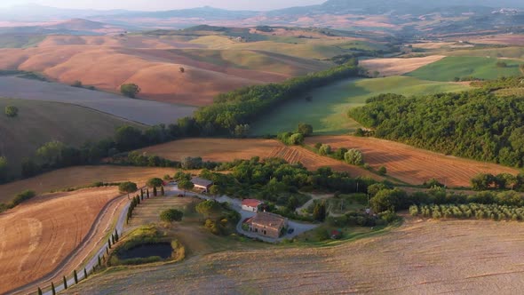 Aerial Tuscany Landscape