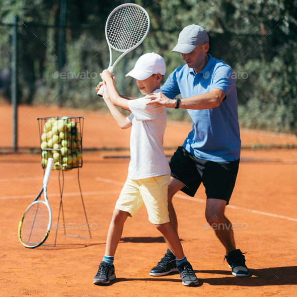 Tennis Lesson - Stock Photo - Images