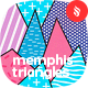 Memphis Triangles Seamless Patterns