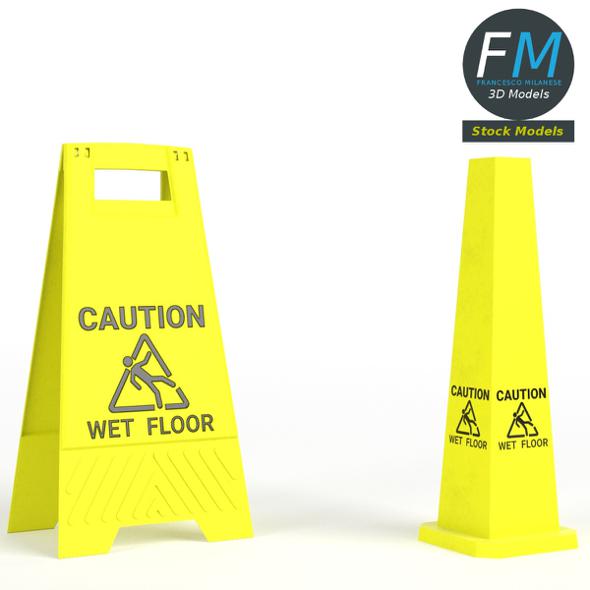 Wet floor warning - 3Docean 24908197