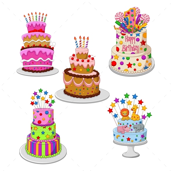 Birthday Cake, Vectors | GraphicRiver