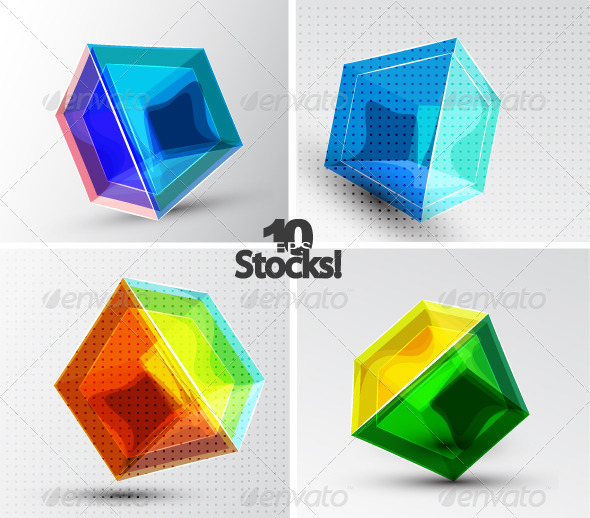 Vector 3d Cube Backgrounds