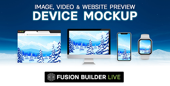 Fusion Builder Live Device Mockup – Image, Video & Website Preview for Avada Live (v6+)