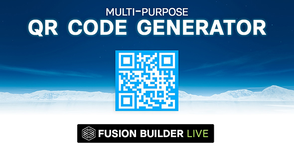 Fusion Builder Live Multi-Purpose QR Code Generator for Avada Live (v6+)