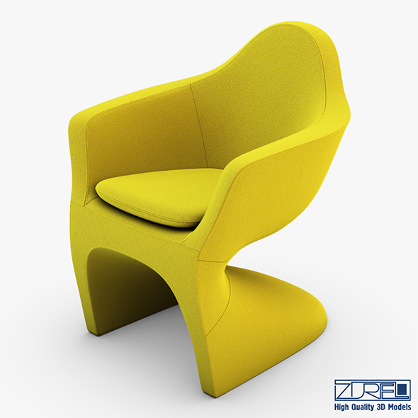 Lotem chair yellow - 3Docean 24926976