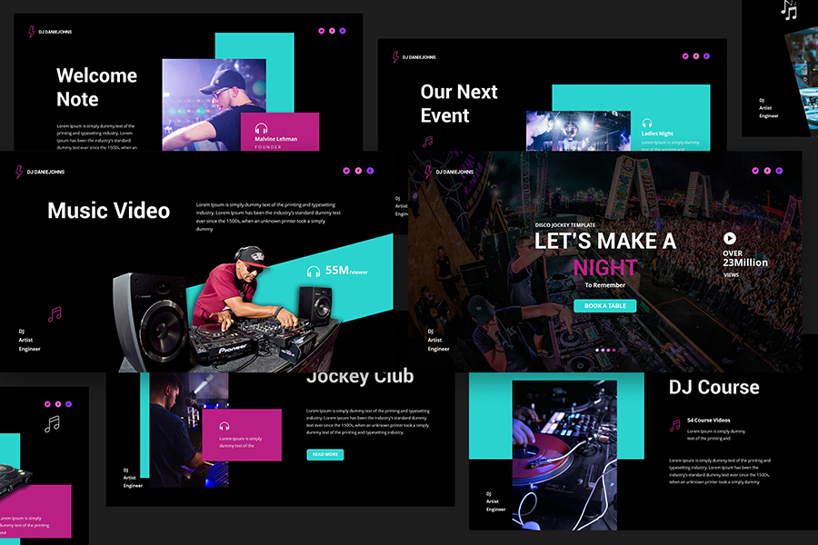 DJ Disc Jockey Google Slides Presentation, Presentation Templates ...