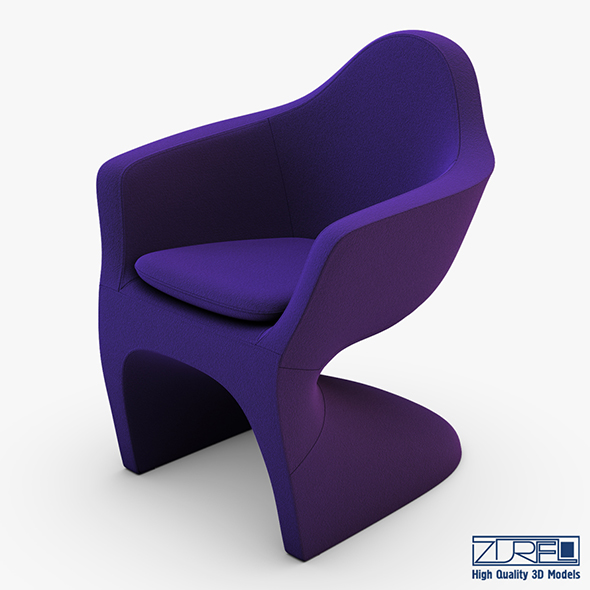 Lotem chair purple - 3Docean 24926983