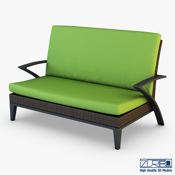 Rexus sofa brown - 3Docean 24927019