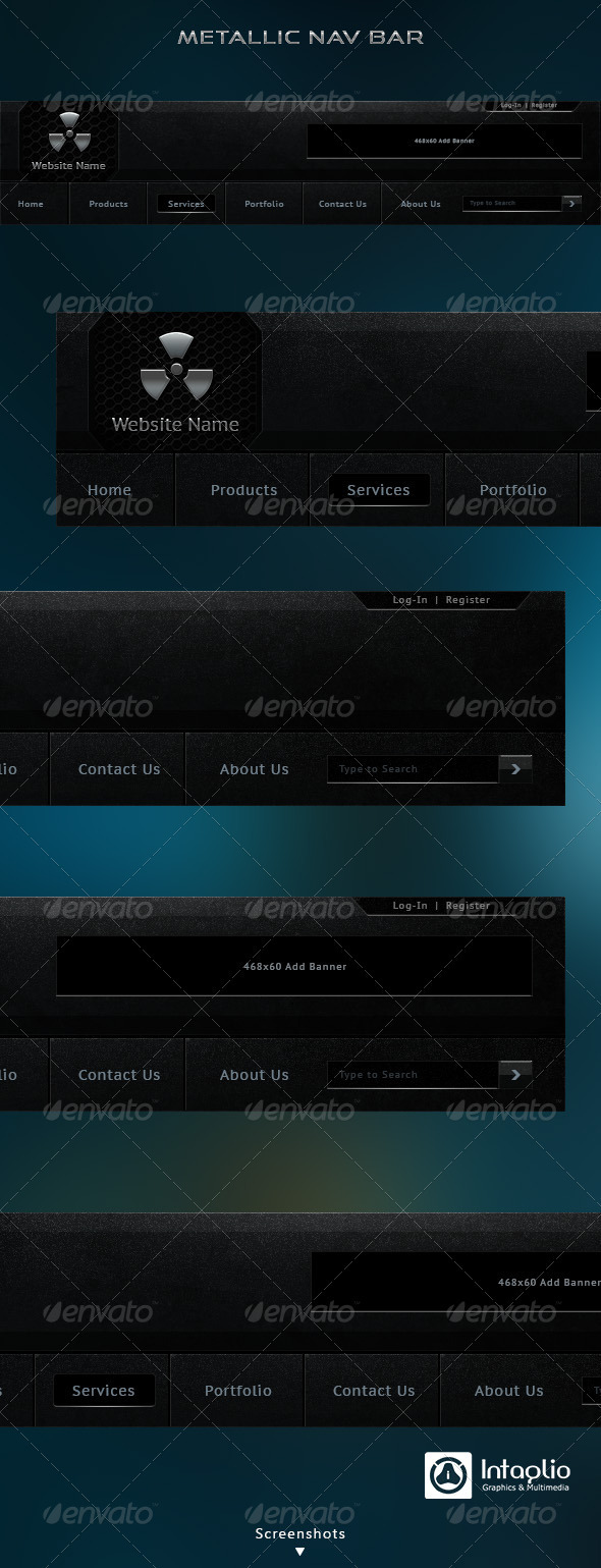 Metallic Navigation Bar