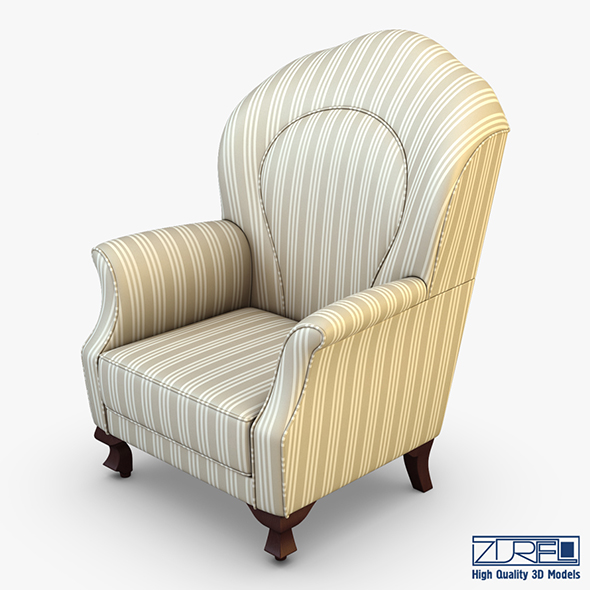 Imperatrice armchair white - 3Docean 24927264