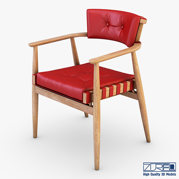 Leather chair red - 3Docean 24927576