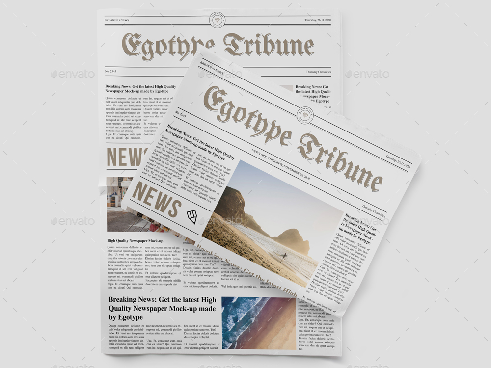 Download Newspaper Mockups by egotype | GraphicRiver