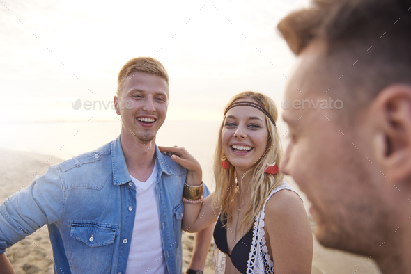 Friends with common sense of humor - Stock Photo - Images