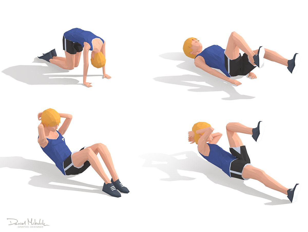 Exercise Animations Bundle Woman by Cerebrate 3DOcean