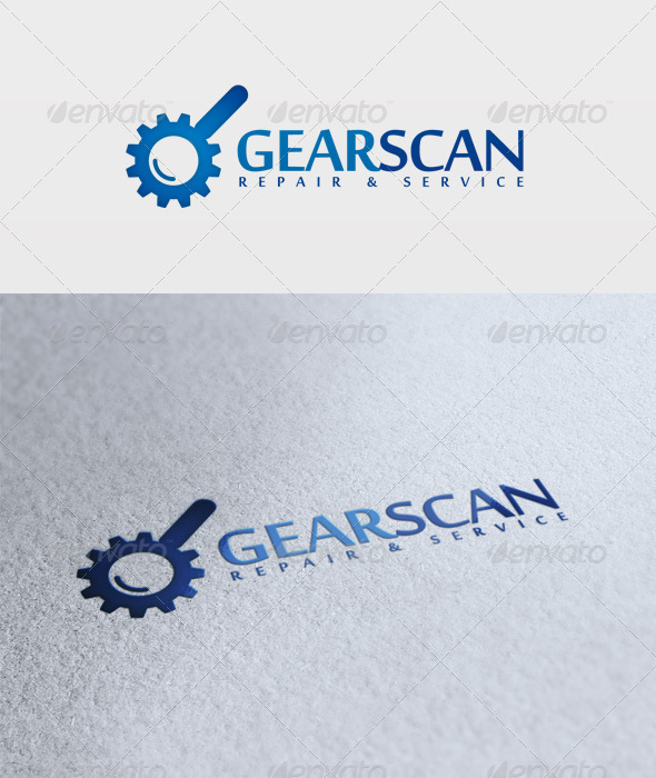 Gear Scan Logo - Symbols Logo Templates