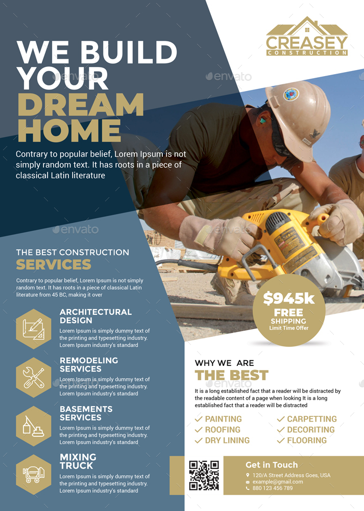 Construction Flyer Template by themexone GraphicRiver