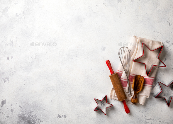 Merry Christmas.Baking Background. - Stock Photo - Images