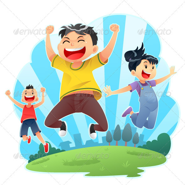 Happy Jumps - Characters Vectors