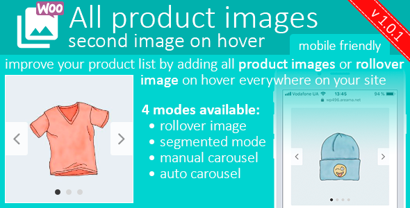 All product images or second image (rollover) on hover