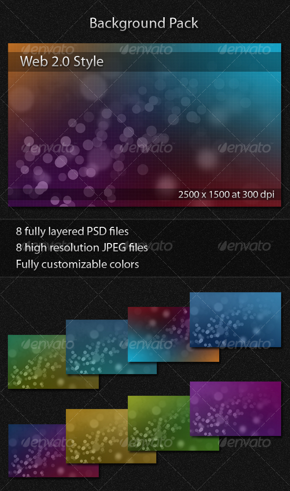 Background Pack WEB 2.0 Style - Backgrounds Graphics