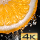 Water Flowing Down the Orange Slice - VideoHive Item for Sale