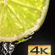 Water Flowing Down the Lime Slice - VideoHive Item for Sale