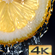 Water Flowing Down the Lemon Slice - VideoHive Item for Sale