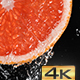 Water Flowing Down the Grapefruit Slice - VideoHive Item for Sale