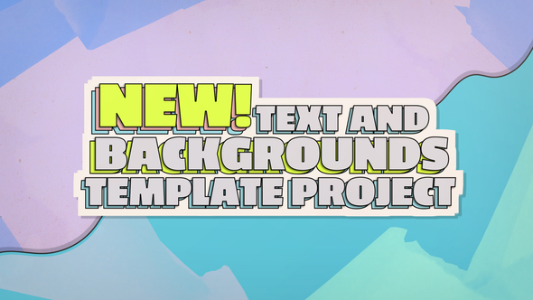Text And Backgrounds - VideoHive 24972701