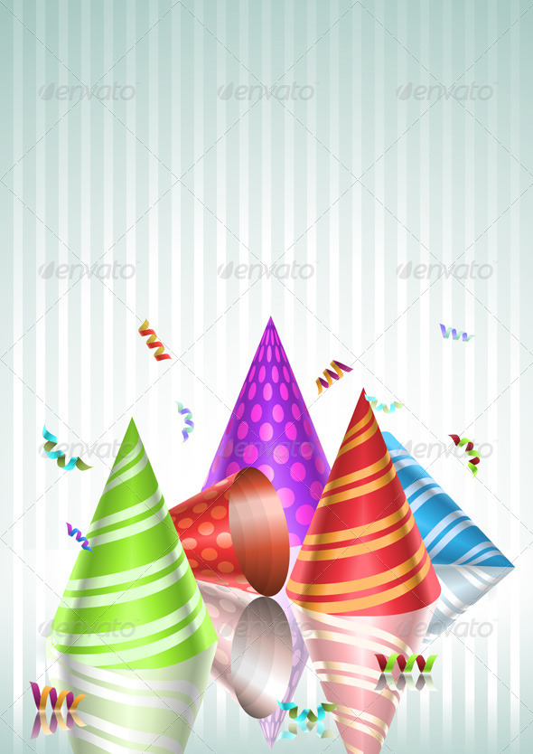 Colorful Party Hats - Man-made Objects Objects