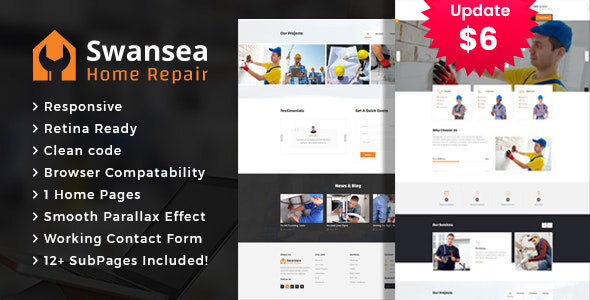 Wondrous Swansea - Plumbing and Construction HTML Template