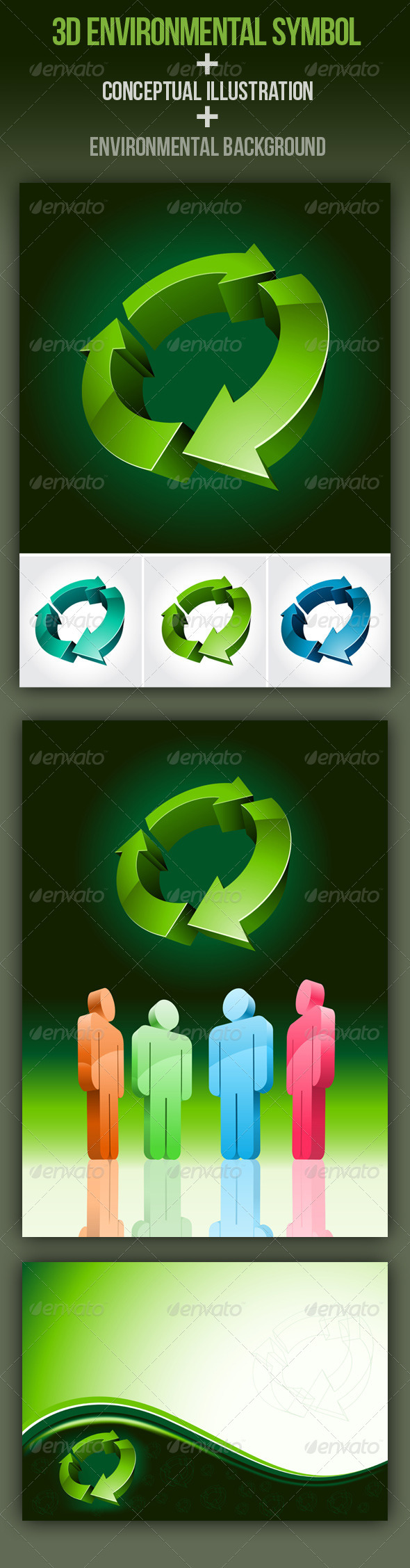 3d Environmental Symbol Set - Nature Conceptual