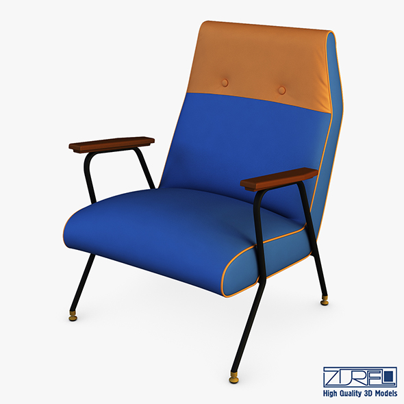 Midnight ikat chair - 3Docean 24976733