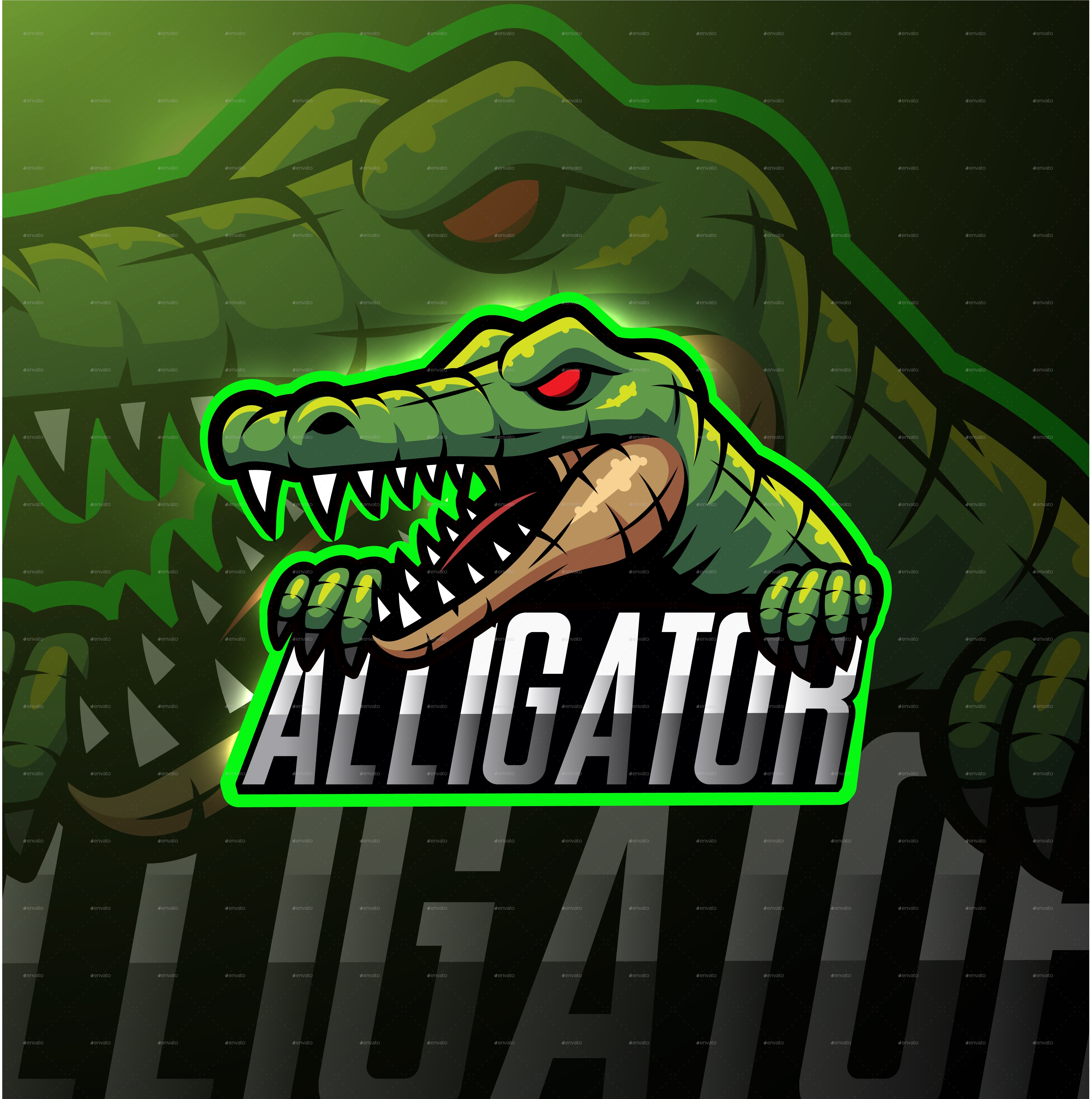 Alligator Esport Mascot by Visink | GraphicRiver